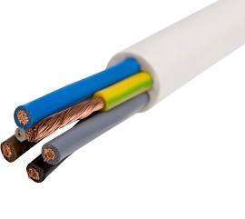Przewód OWY 5 x 2,5 mm2 okrągły biały 300/500V linka - 1 mb (Konfigurator)