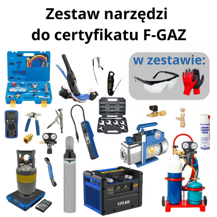 Zestaw narzędzi do klimatyzacji F-GAZ dla firm – OPTYMALNY